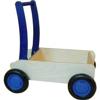 👉 Blokkenwagen blauw hout Van Dijk Toys 55 Cm 8718591213014