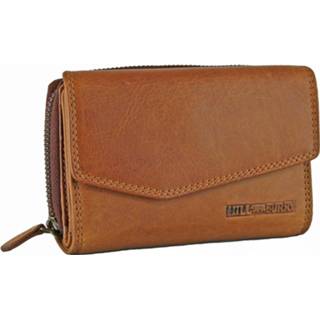 👉 Portemonnee bruin leer leder vrouwen Hillburry Vl77703 Dames Rits - 7439622675663
