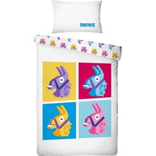 👉 Dekbedovertrek katoen multikleur Fortnite Llama - Eenpersoons 140 X 200 Cm Multi 8719023348625