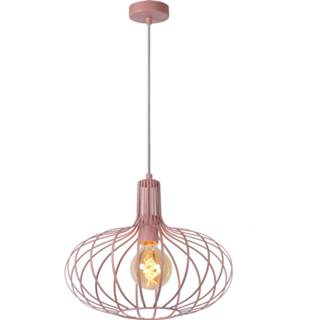 👉 Hanglamp roze metaal Lucide Merlina E27/60w 5411212782571