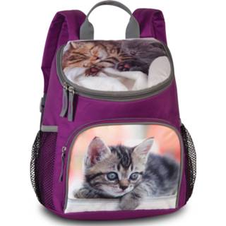 👉 Paars polyester peuters Animal Pictures Peuterrugzak Kittens - 30 X 21 11 Cm 4002282170170