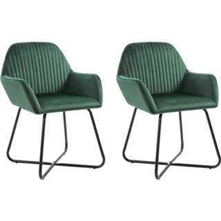 👉 Eetkamerstoel grijs fluweel stof Vidaxl Eetkamerstoelen 2 St 8719883607542