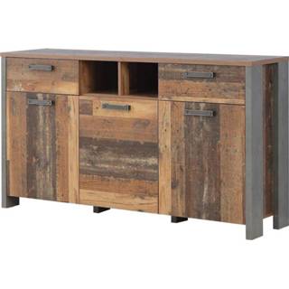 👉 Dressoir grijs eiken Meubella - Cade 156 Cm 8720039241787