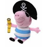 👉 Knuffel roze blauw wit pluche Nickelodeon Peppa Pig Piraat Roze/blauw/wit 17 Cm 8718807881075