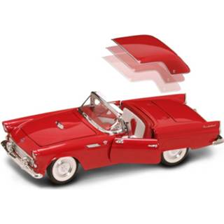 👉 Modelauto metaal rood Ford Thunderbird 1955 Cabriolet 1:18 - Speelgoed Auto Schaalmodel 8719538501768