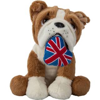 👉 Hondenknuffel bruin wit pluche Kamparo Bulldog Met Union-jack 20 Cm Bruin/wit 5050565318688