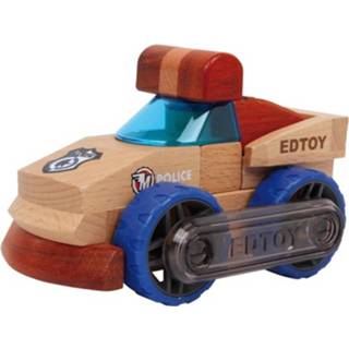 👉 Houten small Foot Politieauto Blank 14 X 9 Cm 4020972068262