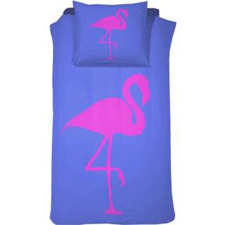 👉 Dekbedovertrek katoen paars Damai Best Flamingo Forever - 1-persoons (140x200/220 Cm + 1 Sloop) 8719002142855