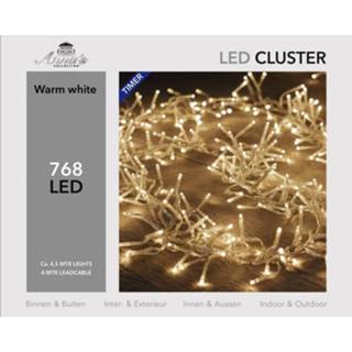 👉 Transformator wit transparant Cluster Lights 768 Lampjes 4,5m Led Warm 4m Aanloopsnoer Bibui Coenbakker 8713619355400