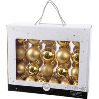 👉 Kerstversiering gouden kunststof goudkleurig Kerstballen Set - 42 Delig Van 8719538395435