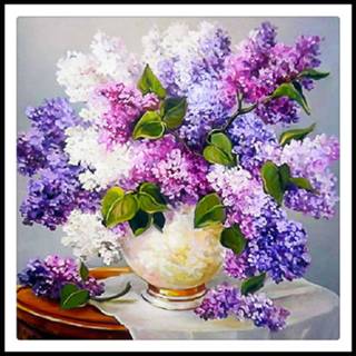 👉 Paarse Diamond Painting - Bloem 40 X Cm 8719748173052