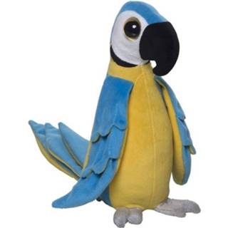 👉 Knuffel blauw pluche kinderen Tropische papegaai 25 cm