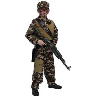 👉 Polyester groen kinderen Leger Camouflage Kostuum Voor 164 8718758221517