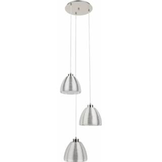 👉 Hanglamp chroom metaal small zilverkleurig Highlight Whires Mat 3 Lichts Rond 8718379032004