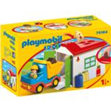 👉 Kunststof Playmobil 1.2.3 Werkman Met Sorteer-garage 70184 4008789701848