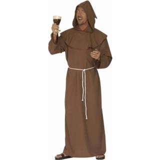 👉 Monnik kostuum synthetisch l bruin Kapuzijner 8718758125556