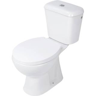 👉 Toiletpot wit Differnz Staand Met AO Uitgang Inclusief Toiletbril 8712793562406