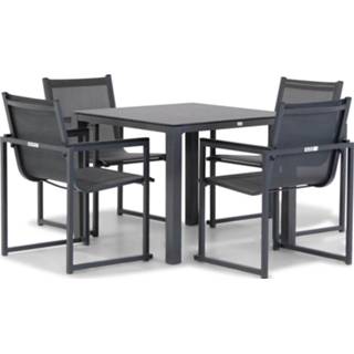 👉 Tuinset aluminium transparant Lifestyle Delgada/Pallazo 90 cm dining 5-delig 7423605557565