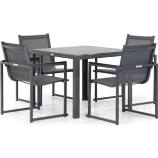 👉 Tuinset aluminium transparant Lifestyle Delgada/Varano 90 cm dining 5-delig 7423636548549