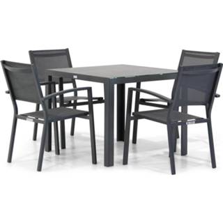 👉 Tuinset aluminium transparant Lifestyle Amarilla/Varano 90 cm dining 5-delig 7423601658693