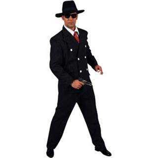 👉 Gangster kostuum zwart polyester XL mannen Heren 60-62 (Xl) 8718758268581