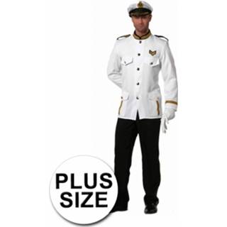 👉 Kapitein kostuum synthetisch wit mannen Grote Maten Voor Heren 60 (4xl) 8718758845256