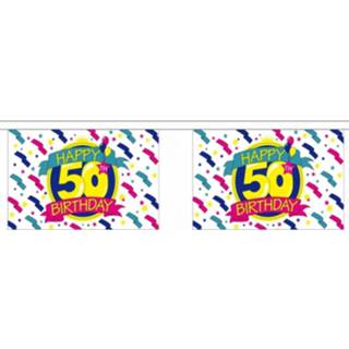 👉 Vlaggenlijn polyester multikleur Luxe 50e Verjaardag 9 Meter 8718758643784