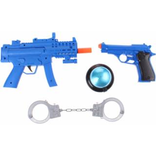 👉 Blauw kunststof Toi-toys Politie Speelset Met Licht En Geluid 4-delig 8714627320275