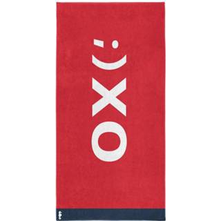 👉 Strandlaken rood katoen Seahorse Xo - 100% 100x180 Cm Red 8719002109728