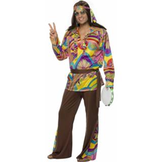 👉 Synthetisch multikleur mannen Gekleurd Hippie Pak Voor Heren 52-54 (L) 8718758146759