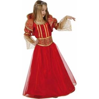 👉 Koninginkostuum rode polyester rood meisjes Koningin Kostuum Voor 128 (7-9 Jaar) 8719538180802