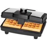 👉 Zwart zilverkleurig Clatronic Wafelmaker Wa 3606 Zwart-zilverkleurig 4006160717051