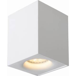 👉 Wit aluminium Lucide Plafondspot Bentoo-led Vierkant Gu10 1-lichts Dimbaar - 5411212091734