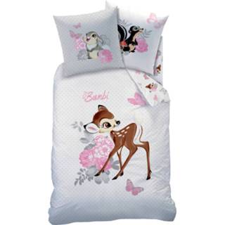 👉 Dekbedovertrek wit katoen multikleur Disney Bambi Retro - Eenpersoons 140 X 200 Cm 3272760438714