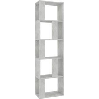 👉 Boekenkast steigerhout grijs Vidaxl Boekenkast/kamerscherm 45x24x159 Cm Spaanplaat Betongrijs 8719883672731