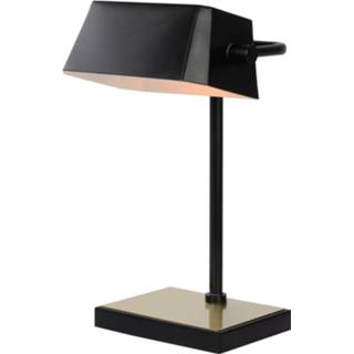 👉 Bureaulamp zwart goud staal Lucide Lance E27/40w / Mat 5411212451118