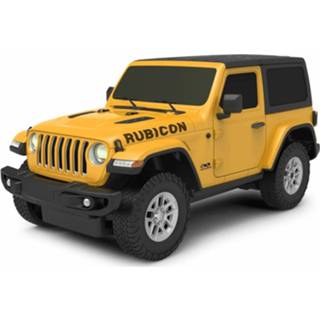 👉 Geel kunststof jongens Rastar Rc Jeep Wrangler Jl 27 Mhz 1:24 4042774452254