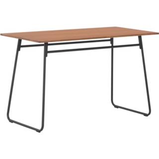 👉 Eettafel bruin multiplex staal Vidaxl 120x60x73 Cm Massief 8718475741695