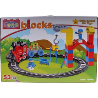 👉 Luna Blocks Bouwset Trein Met Geluid 53-delig 5205698236822