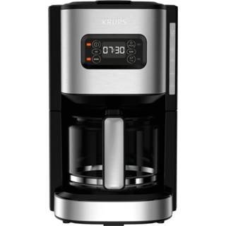 👉 Koffiezetapparaat zwart RVS zilverkleurig Krups Excellence Km480d - Rvs/zwart 3045380016156