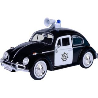 👉 Modelauto metaal multikleur Volkswagen Kever Politiewagen/politieauto 1:24 - Speelgoed Politie Auto Schaalmodel 8720147451917