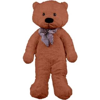 👉 Grote knuffel beer bruin pluche Knuffelbeer 100cm Donkerbruin Teddybeer 8719627057039