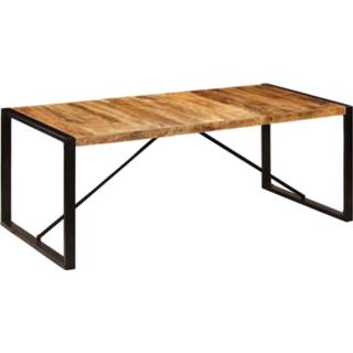 👉 Eettafel bruin mannen Vidaxl 200x100x75 Cm Massief Mangohout 8719883550992