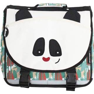 👉 Schooltas zwart wit polyester Les Deglingos Panda Zwart/wit 35 Cm 4897018366251