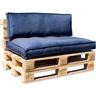 👉 Blauw In The Mood Collection Palletkussenset Royal Velvet Blue 8717026282410