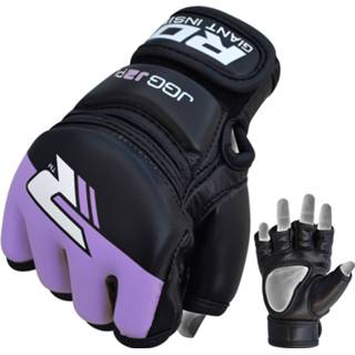👉 Glove zwart roze leer leder kinderen Rdx Grappling Gloves Kids - Zwart/roze 5060289933203