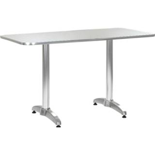👉 Terrastafel zilverkleurig aluminium Vidaxl Tuintafel 120x60x70 Cm 8719883795546