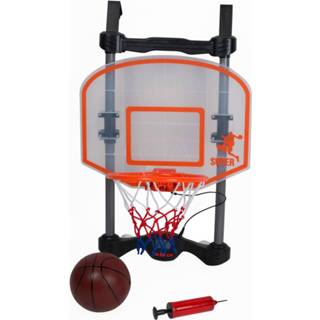 👉 Basketbalbord kunststof multikleur Dunlop - Elektronisch Over De Deur Te Hangen Met Geluid 8711252139852