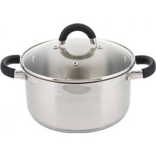 👉 Kookpan RVS zilverkleurig Kinghoff 4344 - Met Deksel Ø 20 Cm 5908287243446