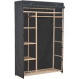 👉 Kledingkast grijs stof Vidaxl 110x40x170 Cm 8718475730972